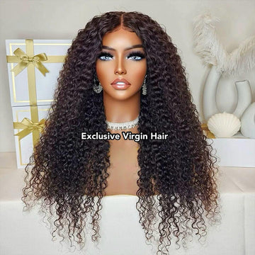 Burmese Curly Wear and Go Lace Wig, Natural Colour, 10" - 30"