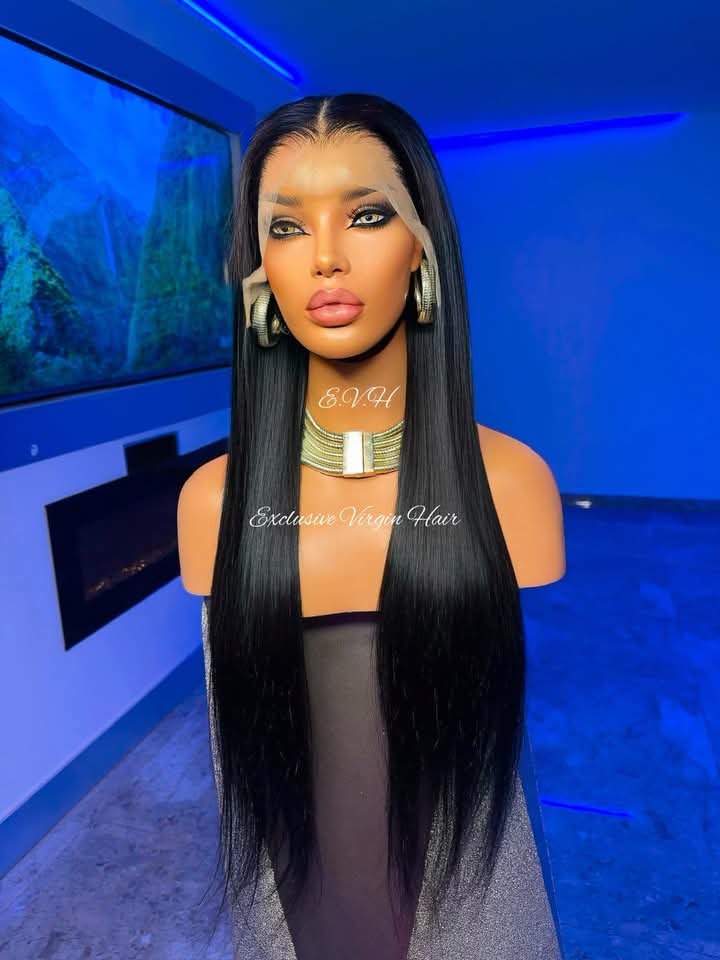 Full Frontal Straight Lace Wig, Natural Colour, 10" - 32"