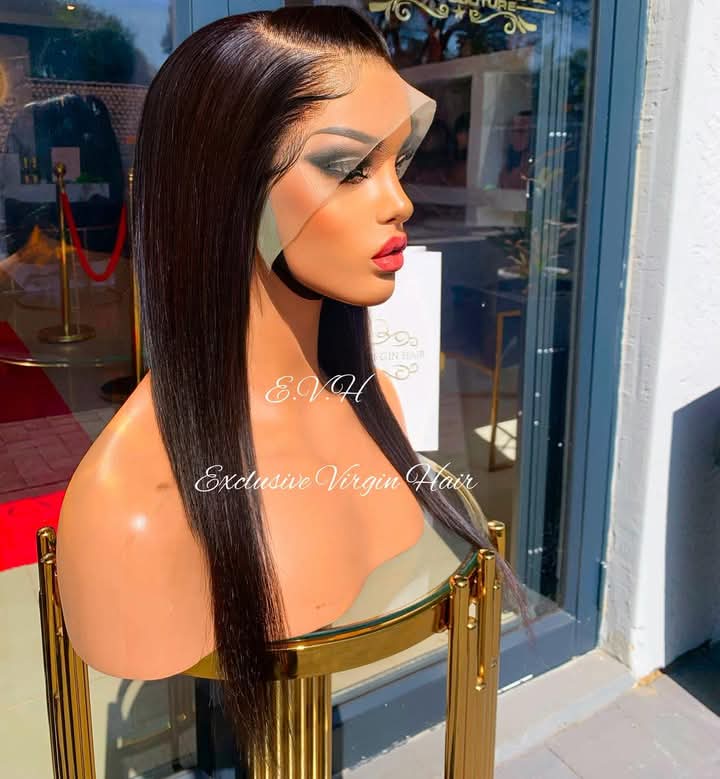 Full Frontal Straight Lace Wig, Natural Colour, 10" - 32"