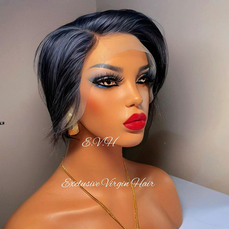 Full Frontal Pixie Lace Wigs - Natural Colour & Ombre