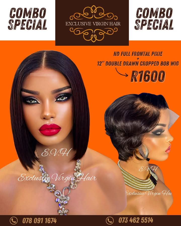 Full Frontal Pixie PLUS Double Drawn Kink Wig