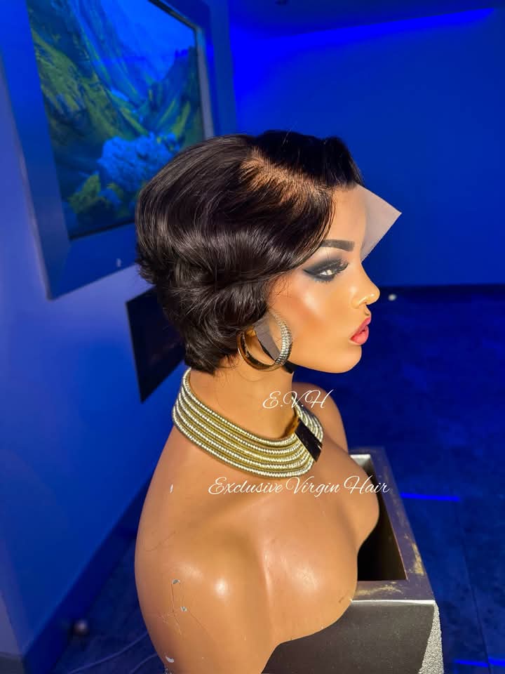 Full Frontal Pixie Lace Wigs - Natural Colour & Ombre