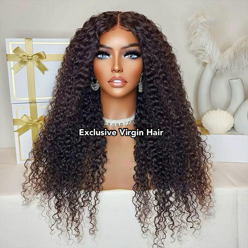 Burmese Curly Wear and Go Lace Wig, Natural Colour, 10" - 30"