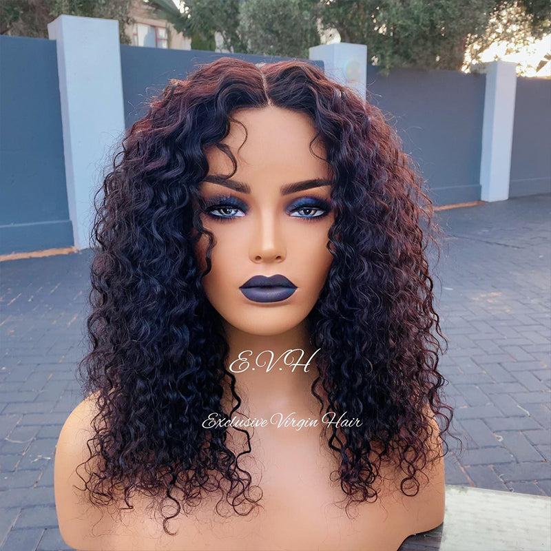 Burmese Curly Wear and Go Lace Wig, Natural Colour, 10" - 30"