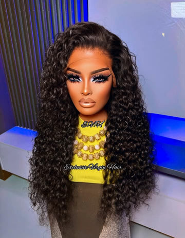 Vietnamese Curly Full Frontal Lace Wig 10