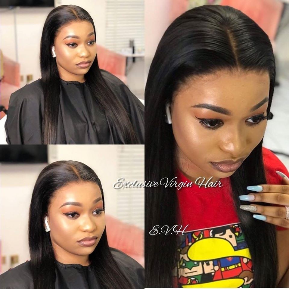 Full Frontal Straight Lace Wig, Natural Colour, 10" - 32"
