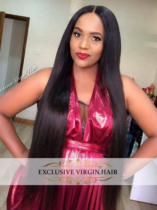 Malaysian Straight Virgin Hair * 3 Bundles + Lace Closure